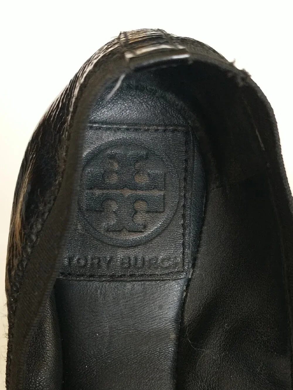 Tory Burch Women’s Black Patent Leather Logo Ballet Flats. SIZE 6.5